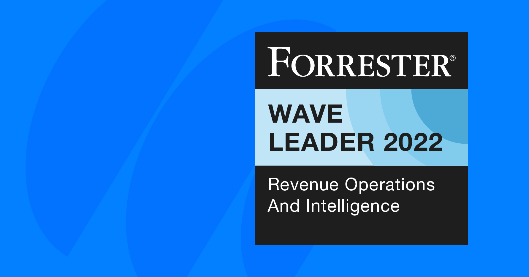 Banner image with Forrester Wave Leader 2022 Revenue Operations and Intelligence badge