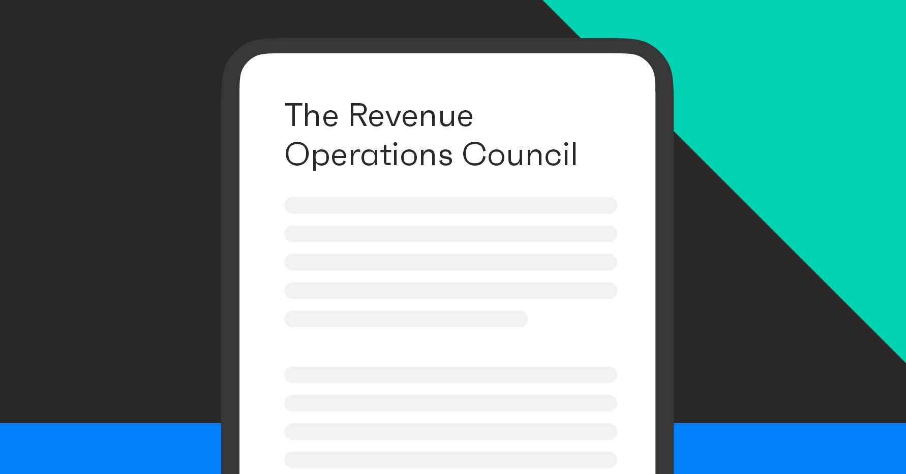 Illustration of a Revenue Operations Council report on a tablet