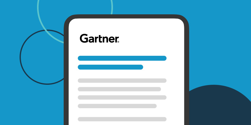 Stylized illustration of a Gartner report on a tablet